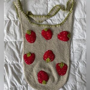 Urban Outfitters Strawberry Knit Tote Bag